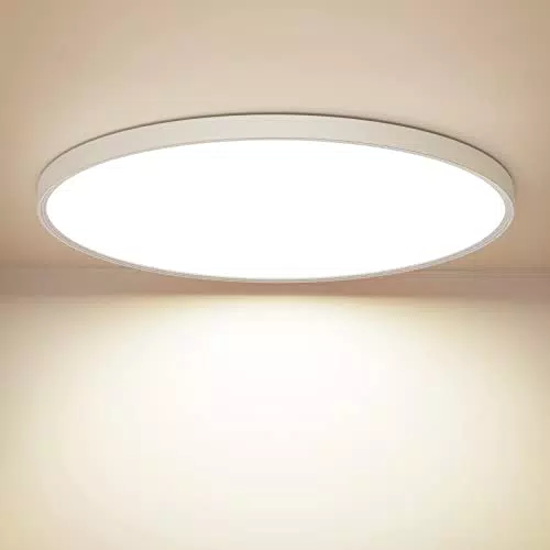 OUILA LED Deckenleuchte Flach Rund - Deckenlampe LED 24W 3000K 2400LM IP44 Wasserdichte Badezimmer lampe
