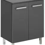 Pelipal Waschbeckenunterschrank Quickset 311 - Anthrazit Glanz - 50 cm breit