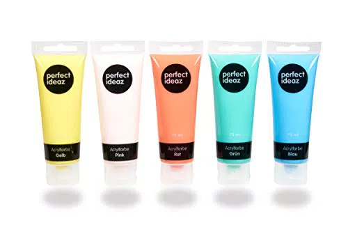 Perfect Ideaz Kreide-Farbe Pastell auf Wasserbasis - 5 Farben