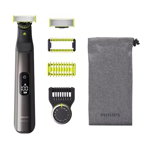 Philips OneBlade Pro Face + Body Bartschneider und Trimmer mit 14 Längeneinstellungen (Modell QP6551/30)