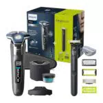 Philips Elektrischer Nass- und Trockenrasierer Series 7000 mit SkinIQ und Trimmer