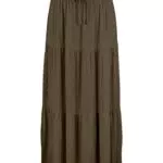 Pieces Damen Bleistiftrock mit hoher Taille und Knopfleiste, Buche
