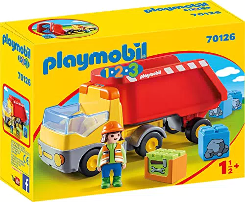 PLAYMOBIL Kipplaster mit kippbarem Container, ab 1,5 Jahren