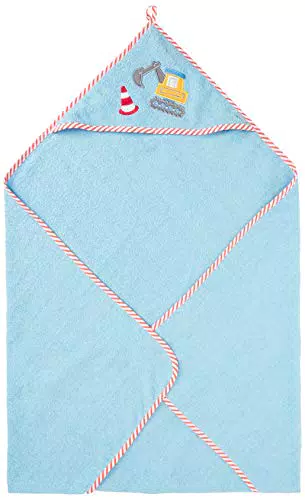 Playshoes Baby Kapuzentuch Baustelle - Jungen - Blau - 75x75cm
