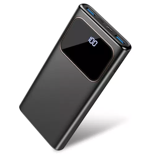 **Anker Powerbank 10000mAh mit USB C, PD15W Schnellladefunktion, Externer Akku für iPhone, Samsung Galaxy - LED Display**