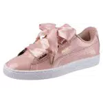 Puma Damen Basket Heart Patent Sneaker - Beige