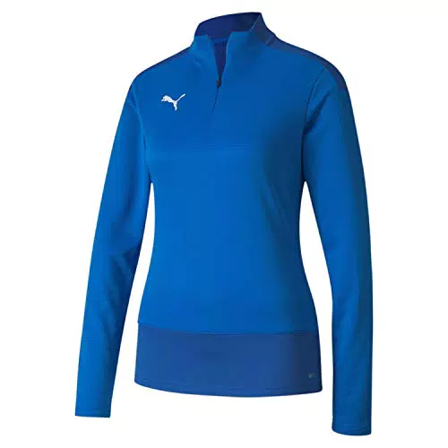 PUMA Damen teamGOAL 23 1/4 Zip Top W Pullover, Black-Asphalt