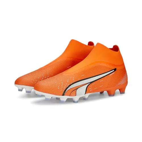 PUMA Herren Match+ Fußballschuh - Orange Weiß Blau
