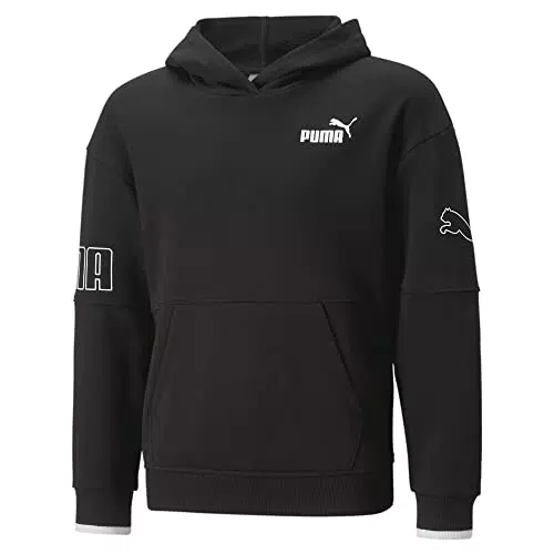 PUMA Mädchen Hoodie Power Colorblock - Schwarz