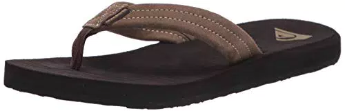 Quiksilver Herren Carver Suede Sandalen, Braun