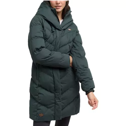 Ragwear Damenmantel Natalka - Dunkelgrün - Streetwear - 100% Polyester