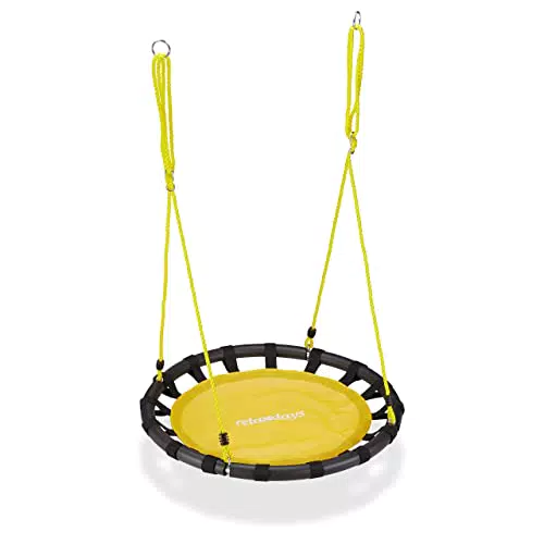 "Relaxdays Nestschaukel - Runde Hängeschaukel für Kinder & Erwachsene - Verstellbar für Draußen"