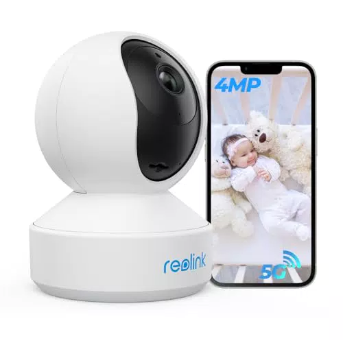 Reolink Überwachungskamera E1 Pro mit WLAN, Schwenkfunktion, Personen-/Haustiererkennung, Auto-Tracking, 2,4/5Ghz WiFi, 2-Wege-Audio, IR-Nachtsicht