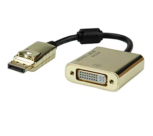 ROLINE GOLD 4K DP-DVI Adapter - Aktiv, v1.2 - DP ST a DVI BU