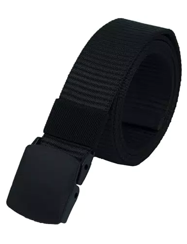 Ruiyang Herren Nylon Canvas Gürtel - Bequemer, atmungsaktiver und lässiger Gürtel mit automatischer Gürtelschnalle - Militärischer taktischer Stil - Breite 3.8cm.