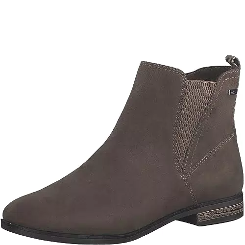 s.Oliver Damen Chelsea Boots mit Reißverschluss - Braun