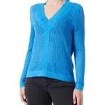 s.Oliver Damen Pullover mit langen Ärmeln - Blau