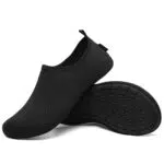 SAGUARO Badeschuhe Herren Damen Wasserschuhe Aquaschuhe Surfschuhe Neoprenschuhe Tauchschuhe - Schwarz