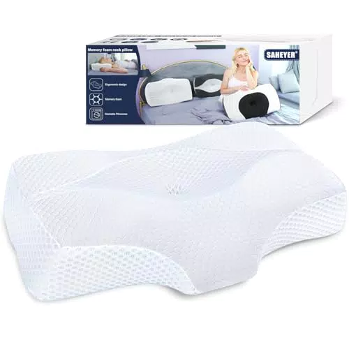 "SAHEYER Memory Foam Nackenkissen - Orthopädisches Seitenschläferkissen für erholsamen Schlaf"