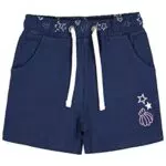 Bio-Baumwolle Baby-Mädchen Applikation Shorts, Ink Blue