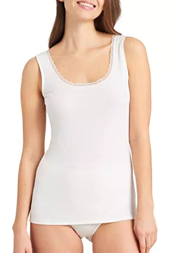 Schiesser Damen Tanktop Feinripp Unterwäsche