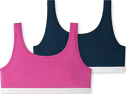 Schiesser Mädchen 2 Pack Bustier Unterwäsche, Farbmix 1