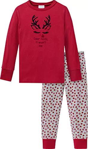 Schiesser Mädchen Family Pyjamaset lang, rot