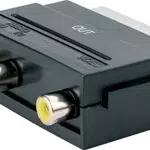 SCHWAIGER Cinch auf SCART Adapter für Audio Video Übertragung