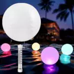 Schwimmendes Pool Thermometer mit Solar Lampe und LED Licht - Wasserdicht (IP65)