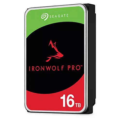 Seagate IronWolf Pro NAS interne Festplatte 16TB HDD 3.5 Zoll 7200 U/Min CMR 256 MB Cache SATA 6GB/s ST16000NE000