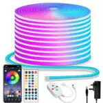 LED Neon Lichtband mit Fernbedienung und App-Steuerung - Wasserdicht und flexibel - RGB Lichterkette für Schlafzimmer und Außendekoration