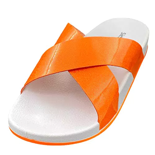 Siebi Damen Badeschuhe Solta - Bequeme Badepantolette in Orange