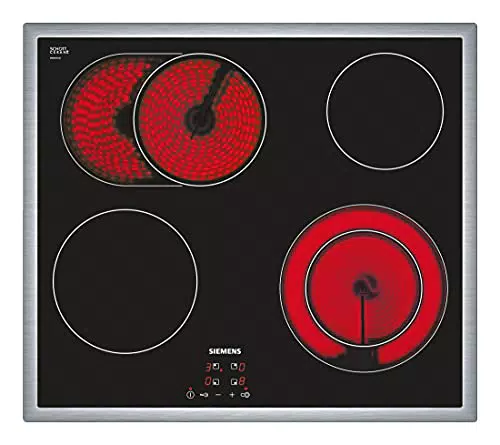 Siemens Kochfeld ET645HN17E - Elektro Kochfeld mit Flachrahmen-Design und digitalem Funktionsdisplay