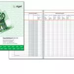 SIGEL HA514 Haushaltsbuch - A5 Format aus nachhaltigem Papier für effektives Sparen