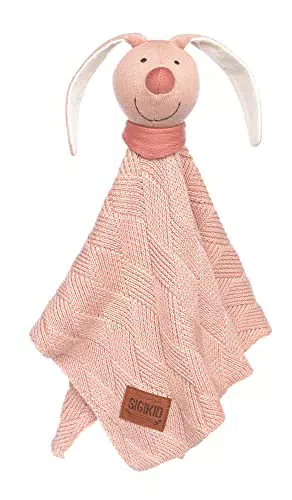 SIGIKID Strick-Schnuffeltuch Frosch Knitted Love - Kuschelweiches Schmusetuch aus Baumwolle für Babys & Kinder bis 3 Jahre