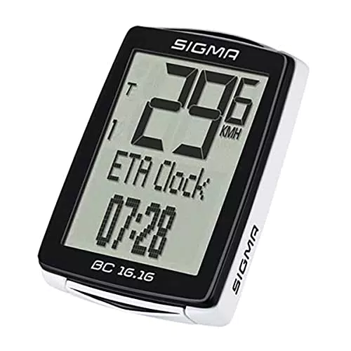 Sigma Sport Fahrradcomputer BC 16.16 STS - Kabelloser Fahrradtacho mit 16 Funktionen