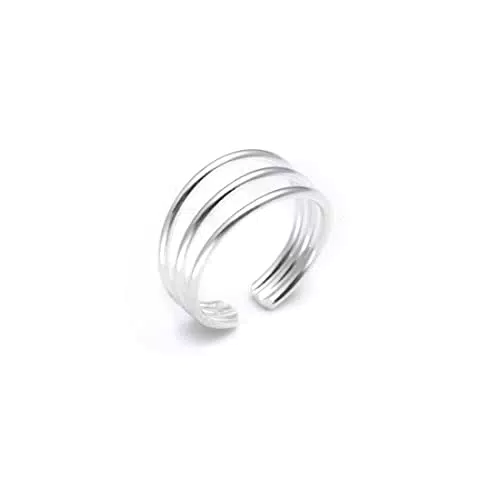 Silberly Damen Sterling Silber Verstellbarer Zehenring