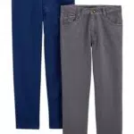 Carter's Baby-Jungen Twill Hose - Marineblau/Grau, 12 Monate