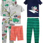 Carter's Baby-Jungen Pyjama-Set, Autos/Feuerwehrauto/Hund/Streifen, 18 Monate