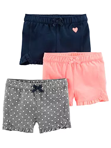 Simple Joys by Carter's Baby-Mädchen 3-Pack Knit Infant-and-Toddler-Shorts
