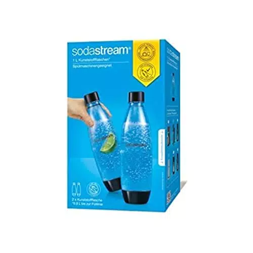 SodaStream DuoPack Fuse 2x 1L KST-Flasche - spülmaschinengeeignet - Ersatzflaschen für SodaStream Wassersprudler mit PET-Flaschen