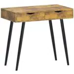 SogesHome Schreibtisch mit Schublade 80 x 50 cm - Stilvoller Arbeitstisch mit 2 Schubladen für Arbeitszimmer