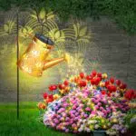 Solar Gießkanne mit Lichterkette für den Garten - Vintage Design