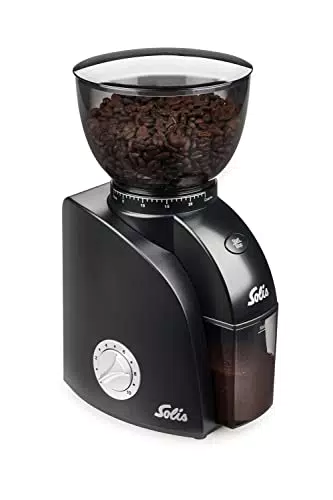 Solis Elektrische Kaffeemühle mit 24 Mahlgradeinstellungen - Schutz Gegen Statischen Kaffee