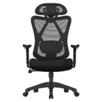 Songmics Ergonomischer Bürostuhl mit verstellbarer Lendenstütze und Kopfstütze