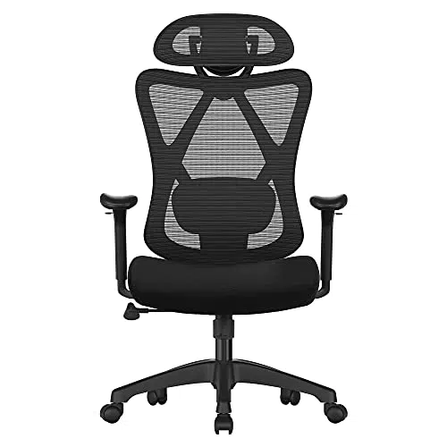 Songmics Ergonomischer Bürostuhl mit verstellbarer Lendenstütze und Kopfstütze