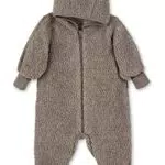 Sterntaler Baby Jungen Overall aus Merino Wolle mit Kapuze - Braun