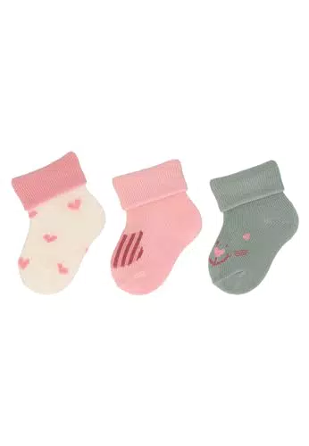 Sterntaler Babysocken mit Käfer-Motiven - 3er Pack Umschlagsocken für Mädchen