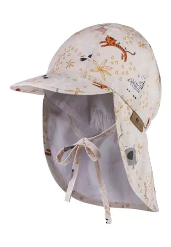 Sterntaler Schirmmütze mit Nackenschutz Zootiere - Baby Mütze mit UV-Schutz 50+