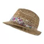 Sterntaler Strohhut für Mädchen mit UV-Schutz 50+ und Blumendruck - Sonnenhut für Kinder